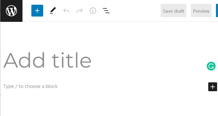 The WordPress Writing
Section
